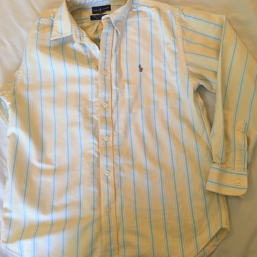 Yellow & Sea Blue Ralph Lauren shirt